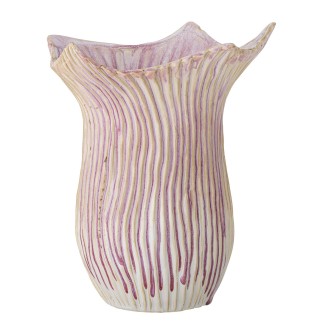 Vase gres sculptural design rose Bloomingville Rosa