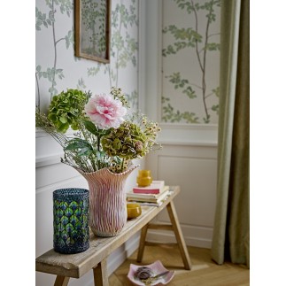 Vase gres sculptural design rose Bloomingville Rosa
