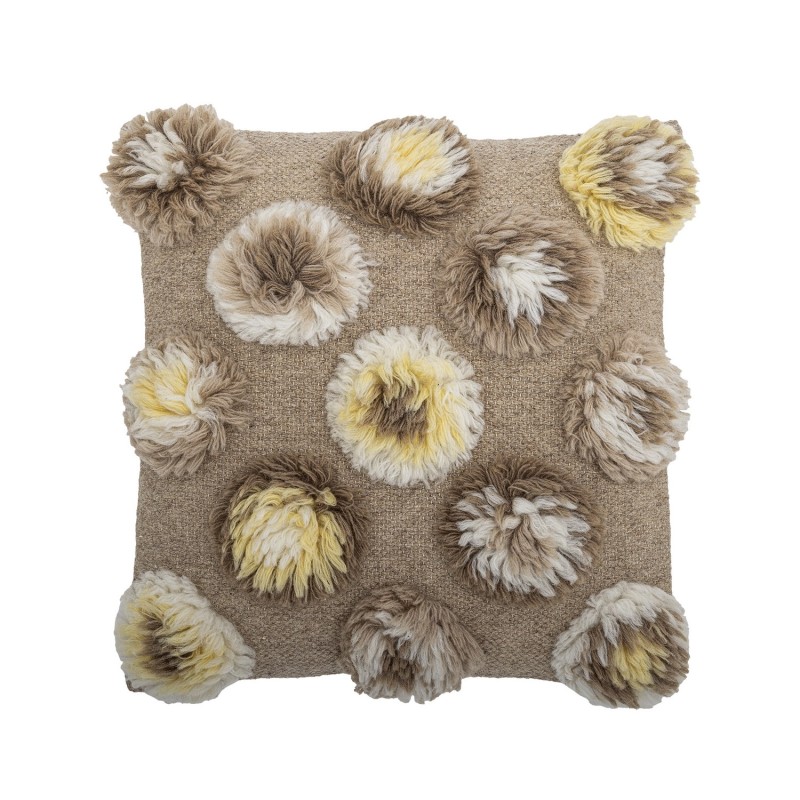 Grand coussin laine tufte fleurs Bloomingville SOMMA