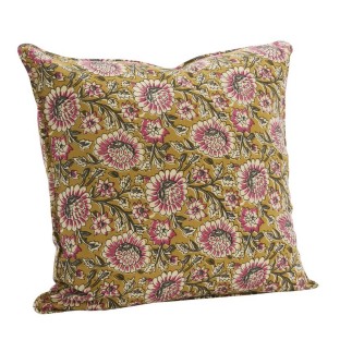 Grande housse coussin coton imprime fleurs boheme Madam Stoltz