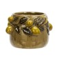 Cache pot decoratif ceramique citrons sculptes relief Madam Stoltz