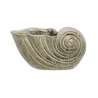 Cache pot forme coquillage conque gres Madam Stoltz