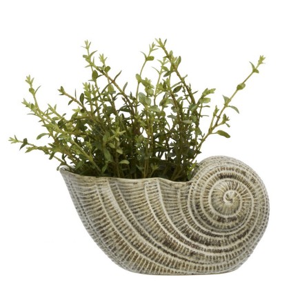 Cache pot forme coquillage conque gres Madam Stoltz