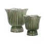 Cache pot texture organique vert gres Madam Stoltz