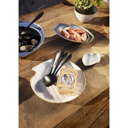 Assiette coquille st jacques gres couleur Madam Stoltz