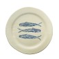 Assiette plate gres motif poissons couleur Madam Stoltz