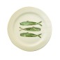 Grande assiette plate gres motif poissons couleur Madam Stoltz