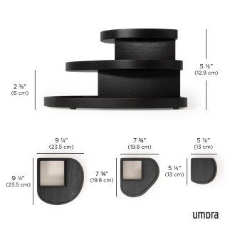 Rangement a bijoux bois 3 plateaux Umbra Cove