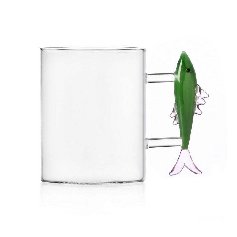 Mug en verre design poisson sardine Ichendorf Milano Marine Garden