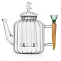 Théière verre design lapin carotte Ichendorf VEGETABLES