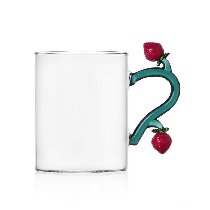 Tasse mug verre fruits fraises Ichendorf Milano Fruits and Flowers