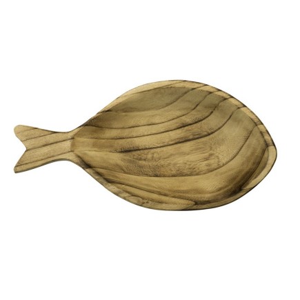 Bol corbeille bois brut forme poisson Madam Stoltz