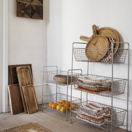 Etagere meuble rangement paniers metal filaire Madam Stoltz