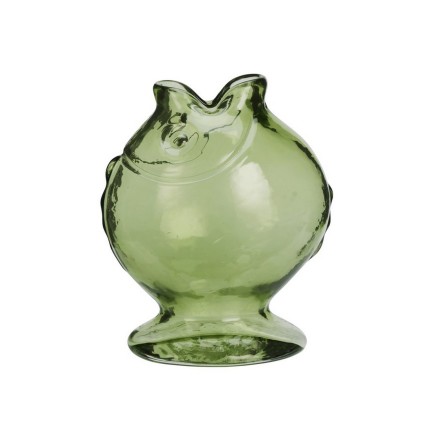Vase verre poisson vert Madam Stoltz