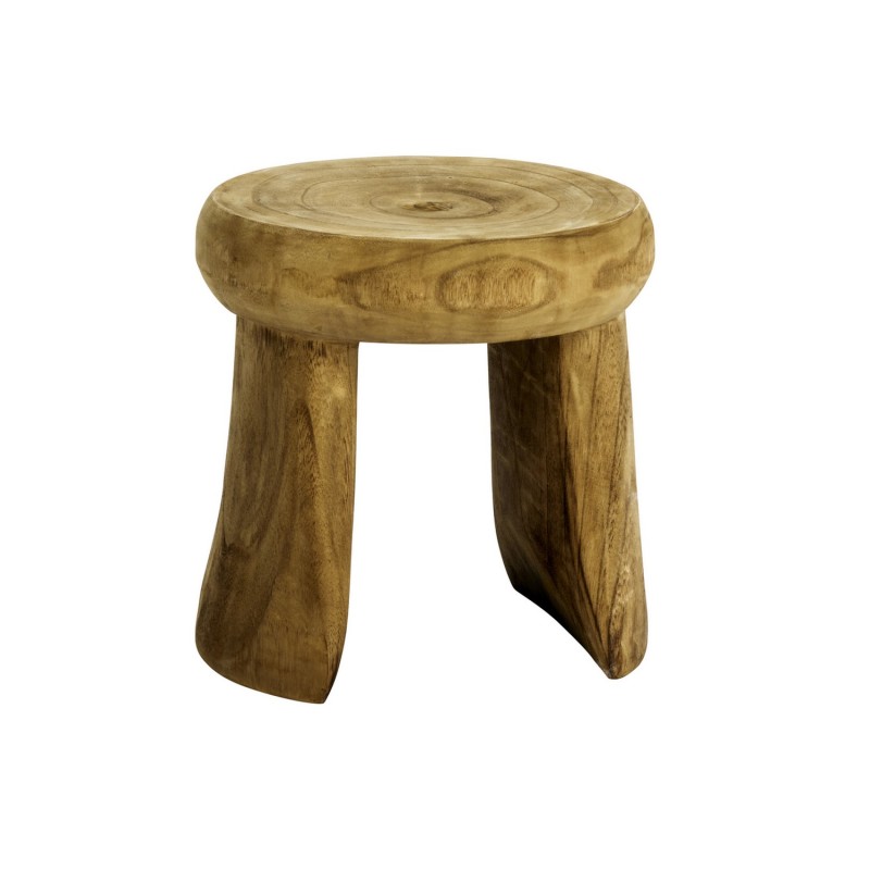 Petit tabouret rond bois brut rustique Madam Stoltz