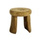 Petit tabouret rond bois brut rustique Madam Stoltz