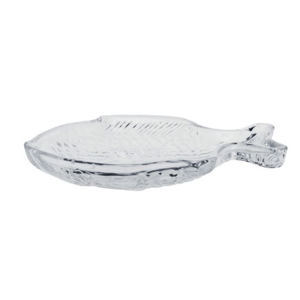 Petite assiette forme poisson verre Madam Stoltz