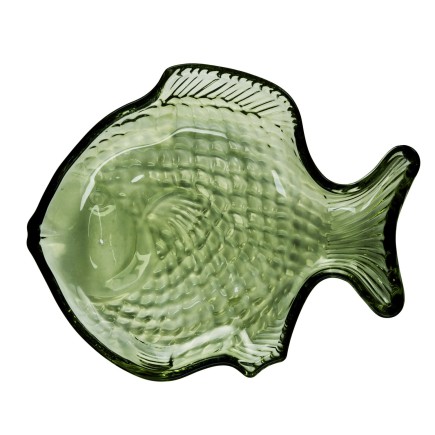 Petite assiette forme poisson verre Madam Stoltz