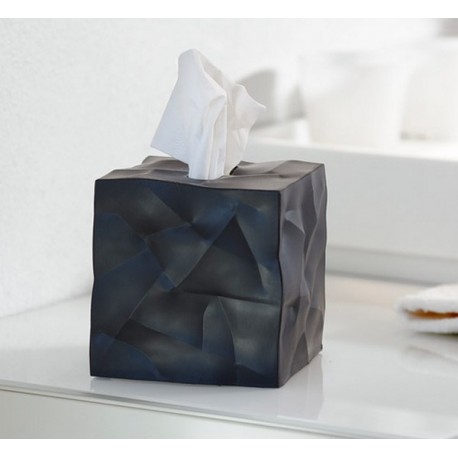 Boîte à mouchoirs carrée design noire wipy essey - Kdesign