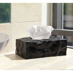 Schwarze rechteckige Taschentuchbox wipy essey design