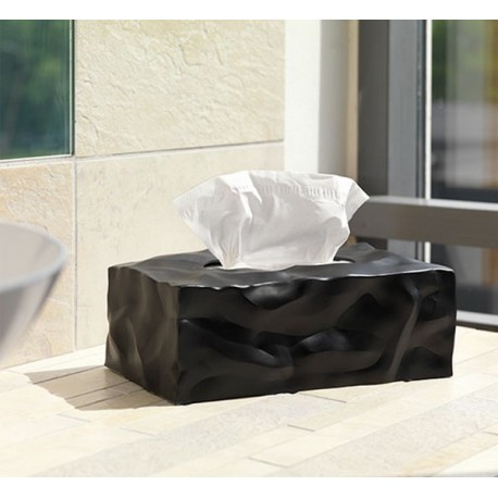 Boîte à mouchoirs rectangulaire noire design wipy essey - Kdesign