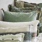 housse coussin uni vert coton lave madam stoltz
