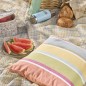Grande housse de coussin coton raye multicolore IB Laursen