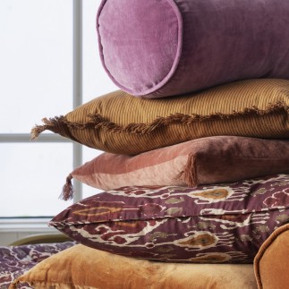 Coussin traversin velours Madam Stoltz