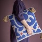 Coussin coton recyclé motif abstrait Bloomingville EVIAYA