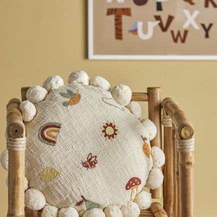 Coussin enfant rond coton Bloomingville AGNES