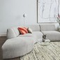 Coussin rayures larges velours HKliving