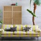 hk living coussin rectangulaire reversible motif fleuri et geometrique
