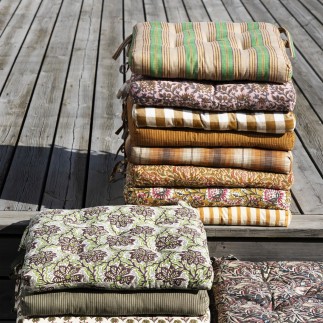 Coussin de chaise coton rayures Madam Stoltz