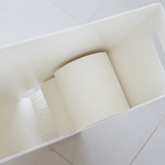 reserve papier toilette rangement wc design metal blanc yamazaki