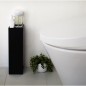 reserve de papier wc rangement design noir yamazaki tower