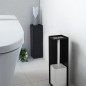 reserve de papier wc rangement design noir yamazaki tower
