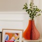 Vase design papier cartonne couleur orange Remember YUKI