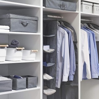 etagere de rangement en tissu a suspendre 8 casiers zeller 14614