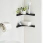 petite etagere d angle murale metal noir yamazaki tower