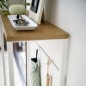table console utra fine metal blanc bois yamazaki tower