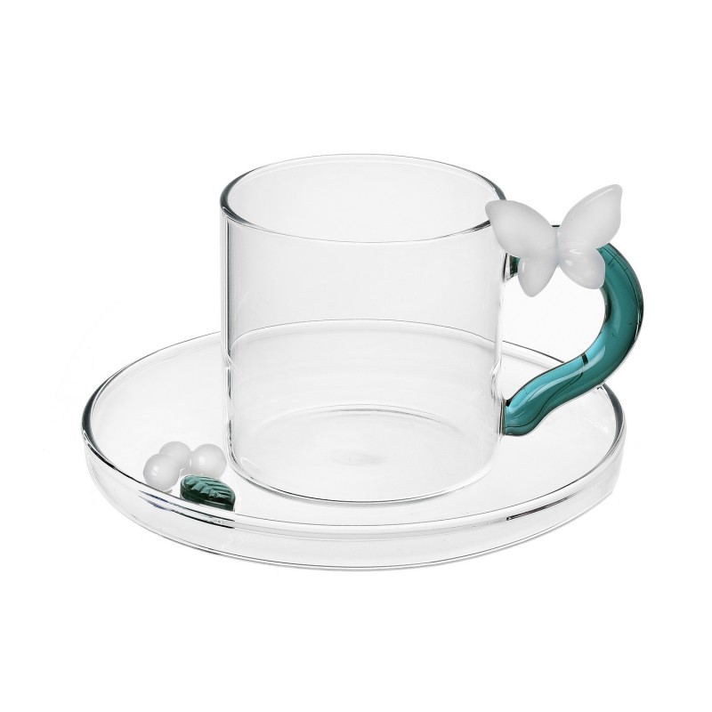 Tasse a cafe verre papillon Ichendorf Milano Fruits and Flowers