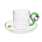 Tasse cafe verre soucoupe fraise Ichendorf Milano Fruits and Flowers