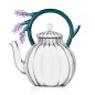 Theiere artistique en verre sculpture lavande Ichendorf Milano Lavender