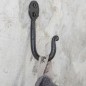 ib laursen crochet patere metal forge style ancien vintage noir