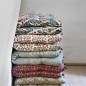 Matelas de sol assise coton imprimé indien Madam Stoltz Matelas de sol assise coton imprimé indien Madam Stoltz