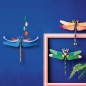 studioroof libellule murale decoration carton bleu