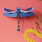 studioroof libellule murale decoration carton bleu