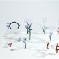 Theiere artistique en verre sculpture lavande Ichendorf Milano Lavender