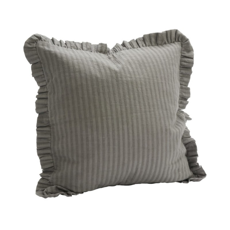 Housse coussin volants couleur coton uni Madam Stoltz Housse coussin volants couleur coton uni Madam Stoltz