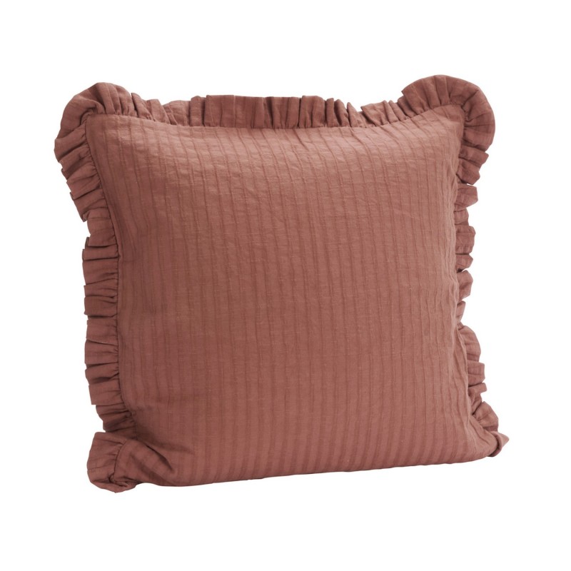 Housse de coussin a volants couleur coton uni Madam Stoltz